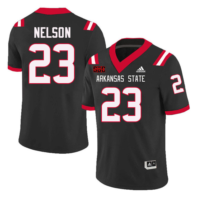 Nigel Nelson Arkansas State Jersey,Arkansas State Red Wolves Football Uniforms,Jersey-Black